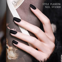 JMEOWIO Nagelfolie UV Härtend Karbon Schwarz Halloween UV Gel Nail Strips Nagelsticker Nagelaufkleber Nail Art Dekoration Nageldesign Zubehör