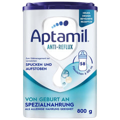 Aptamil Anti-Reflux – Komplette Formel von Geburt an, diätetische Behandlung, Erbrechen und Aufstoßen, Babynahrung, Milchpulver, 1 x 800 g
