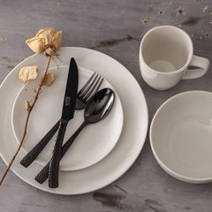 Set de veselă din porțelan Zen Buffet, serviciu pentru 6 persoane (30 piese), alb (cupe)