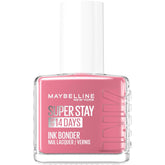 Oja Maybelline New York, culori intense și pigmentate, de lungă durată, întărește unghiile deteriorate, Superstay Ink Bonder, nuanță: Iced Iris 956, 12 ml