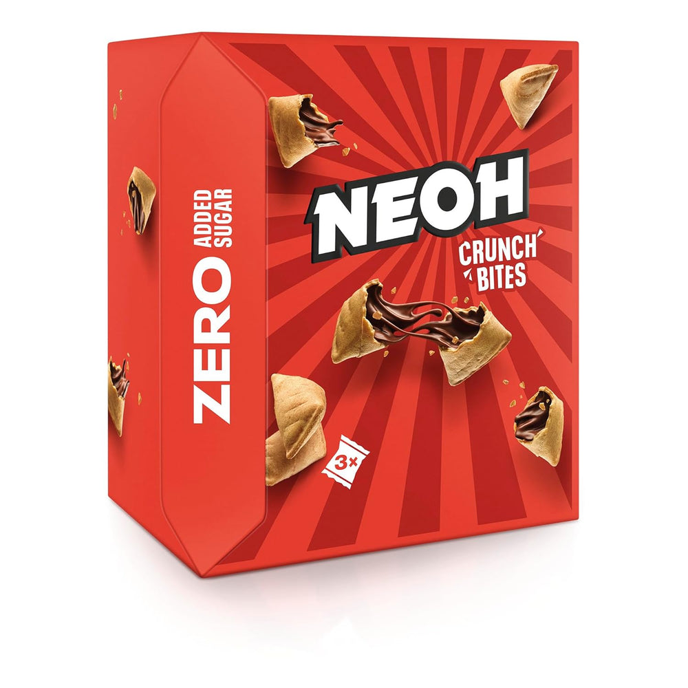 NEOH Schokoladenhäppchen | Ohne Zuckerzusatz, 100kcal pro Portion, knusprige Stücke mit cremiger Haselnuss-Kakao-Füllung, perfekt zum Mitnehmen oder als Müsli-Ersatz | Keto, Low Carb | Packung mit 3 x 29 g