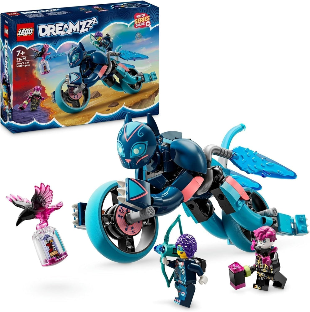 Zoeys Katzenmotorrad LEGO Dreamzzz 2-in-1-Geschenk für Kinder ab 7 Jahren Tiermodell-Bausteine Spielzeug-Motorrad-Fantasie-Spielset für Jungen und Mädchen 71479 Bausets Beuche den LEGO-Store Default Title