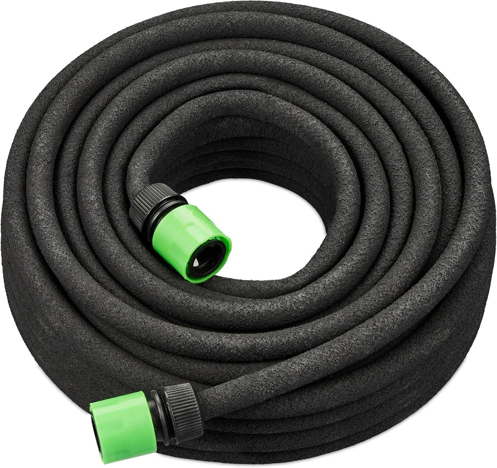 Furtun de picurare Relaxdays, 25 m, furtun de udare pentru udarea straturilor înalte și a gardurilor vii, furtun de grădină, negru