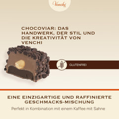 Venchi – Chocoviar Gianduia, Pralinen im 1-kg-Beutel, Gianduia-Schokolade ausschließlich aus „Piemont-Wald-Haselnüssen“ hergestellt, glutenfrei, ohne künstliche Farbstoffe und ohne Konservierungsstoffe