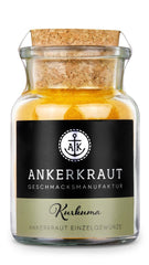 Ankerkraut Kurkuma, gemahlen, Kurkuma Gewürz Pulver, 75g im Korkglas