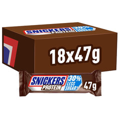 Snickers Chocolate Protein Bars – Reichhaltiger Geschmack mit Karamell, Haselnüssen und Nougat, Großpackung 18 x 47 g