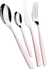 BUGATTI Glamour, Besteckset für 6 Personen, 24-teilig, Edelstahl 18/10, Naty Shop Lotus Pink