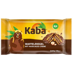 Kaba Neapolitanische Riegel 40g, 4 knusprige Riegel gefüllt mit Waffeln und feiner Haselnusscreme, im Multipack mit original Kaba-Geschmack