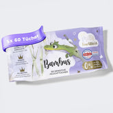 Millis Bamboo Baby Sensitive Feuchttücher für zarte Babyhaut – 5 x 60 Stück – Natürliche, sanfte und nachhaltige Reinigung – Biologisch abbaubare Babytücher, plastikfrei und alkoholfrei
