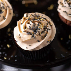 Super Streusel, Gold Rush Gold Black Sprinkle Decoration Naty Shop