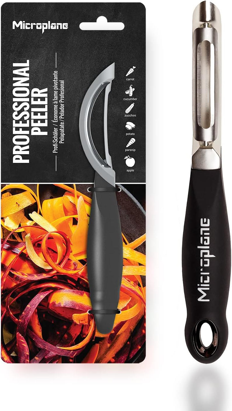 Naty Shop Microplane Professioneller Doppelklingen-Edelstahl-Beidhändigschäler