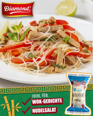 DIAMOND Glasnudeln, lange Glasnudeln, natürlich vegan und glutenfrei – 1 x 100 g