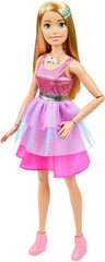 Extra große Barbie-Puppe (71 cm) – rosa Kleid, blondes Haar mit Haarspange und Halskette, Geschenk für Kinder ab 3 Jahren, HJY02 Naty Shop Dolls Standardtitel