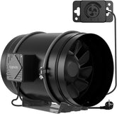 Aygrochy 200 mm 70 W verstellbarer Kanalventilator, EC-Motor, Abluftventilator für Heizung, Kühlung, Booster, Wachstumszelte, Hydrokultur, Haushalt, Belüftung und Abluftgebläse.