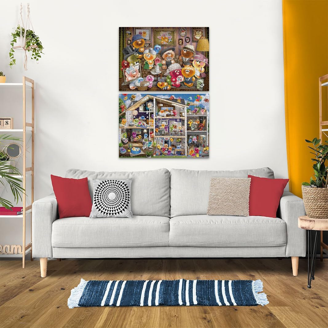 Ravensburger Puzzle 12000341 - Funny Gelinis - 2X Puzzle jigsaw de 1000 de piese pentru adulți și copii de peste 14 ani Puzzle Naty Shop