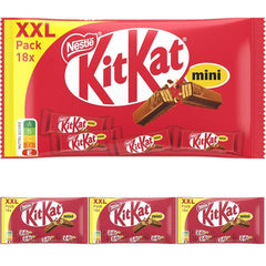 Nestlé Mini XXL Schokoriegel, Milchschokolade, knusprige Waffelriegel, 4er-Pack (1 x 301 g)