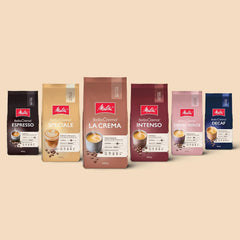 Melitta BellaCrema Espresso Ganze Kaffee-Bohnen 1kg, ungemahlen, Kaffeebohnen für Kaffee-Vollautomat, kräftige Röstung, geröstet in Deutschland, Stärke 5