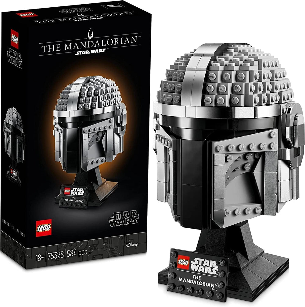 LEGO Star Wars Mandalorian Helmmodell, Sammlungsraumdekoration und ein wunderbares Geschenk für Erwachsene, Bausatz, Männer, Frauen, Mama, Papa, Sammlungsgeschenkidee 75328 Bausätze Besuchen Sie den LEGO-Store Single