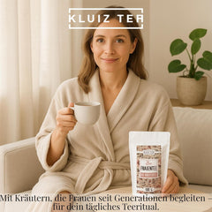 Ceai pentru femei bio vrac - 100 grame I Ceai din plante cu alchemilla, agnocastan, coada șoricelului și alte plante tradiționale I Ceai din plante de la KLUIZ