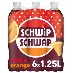 SCHWIPSCHWAP, Das Original – Koffeinhaltiges Cola-Erfrischungsgetränk mit Orangen, Set 6 x 1,25 Liter Alkoholfreie Getränke Naty Shop