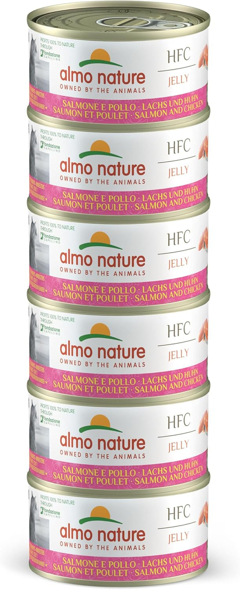 Almo Nature HFC Natural - Hrană umedă pentru pisici adulte - pui și ton - grad uman, fără gluten - 6 X 70G