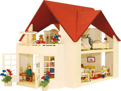Rülke Holzspielzeug 23112 Puppenhaus, Holzfarben, rot Puppenhäuser Naty Shop Standardtitel