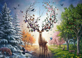 Ravensburger Puzzle 12001088 - Cerbul magic și cele patru anotimpuri - puzzle jigsaw de 1000 de piese pentru adulți cu vârsta de peste 14 ani Puzzle Naty Shop Titlu implicit