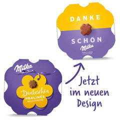 Milka Little Thank You Pralinen 12 x 44g, feine Milchcreme-Pralinen umhüllt von Alpenmilch-Schokolade (5er Pack)