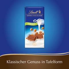 Lindt-Schokolade | Milchschokolade-Haselnuss-Riegel | 100g | Zarte, geschmolzene Milchschokolade mit knusprigen Haselnussstückchen | Schokoladenriegel