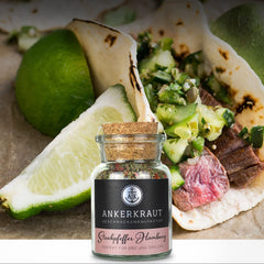 Ankerkraut Steakpfeffer Hamburg, Pfefferkörner Hausmischung, grober Steakhouse-Pfeffer, frische Note, Universal Allrounder, Lecker Kochen mit Qualität, 80 g im Korkenglas