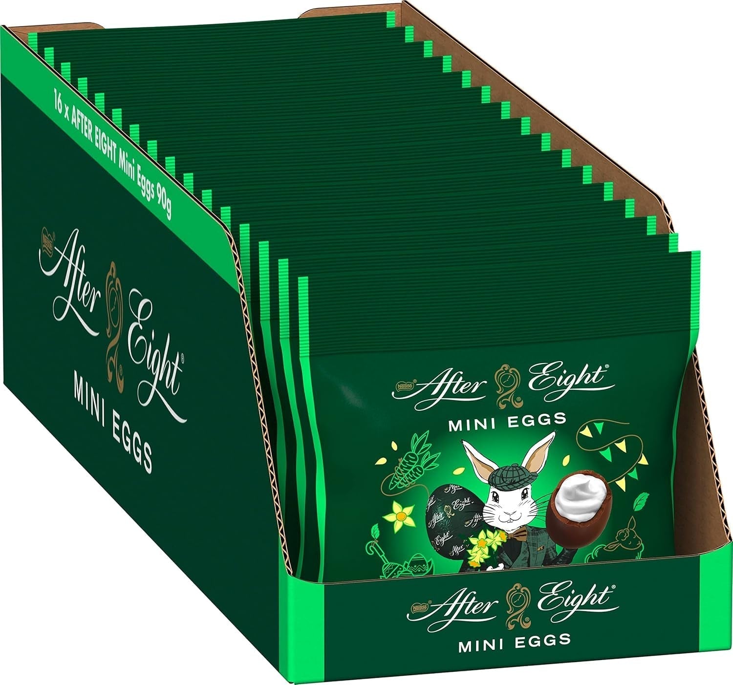 NESTLÉ after EIGHT, ouă mici de Paște de ciocolată neagră ambalate individual cu umplutură de mentă, 90 grame Bomboane de Ciocolata Naty Shop 16 x 90 grame