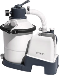 Pompă filtrantă cu nisip Intex 26642 Krystal Clear cu RCD, debit de apă 3500 l/h, debit sistem 2000 l/h, plastic, alb