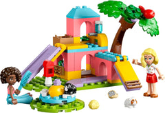 LEGO Friends Meerschweinchen-Spielplatz, Bau- und Rollenspielset mit 2 Minifiguren und 2 Tieren, Spielzeug für Mädchen ab 5 Tieren, Tierset 42640