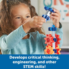 Learning Resources STEM Explorers Maschinenbauer, 50-teilig, ab 5 Jahren, Mint-Spielzeug, Mint-Bauspielzeug, Mint-Baukästen, Technikspielzeug, Spielzeug zum Selberbauen