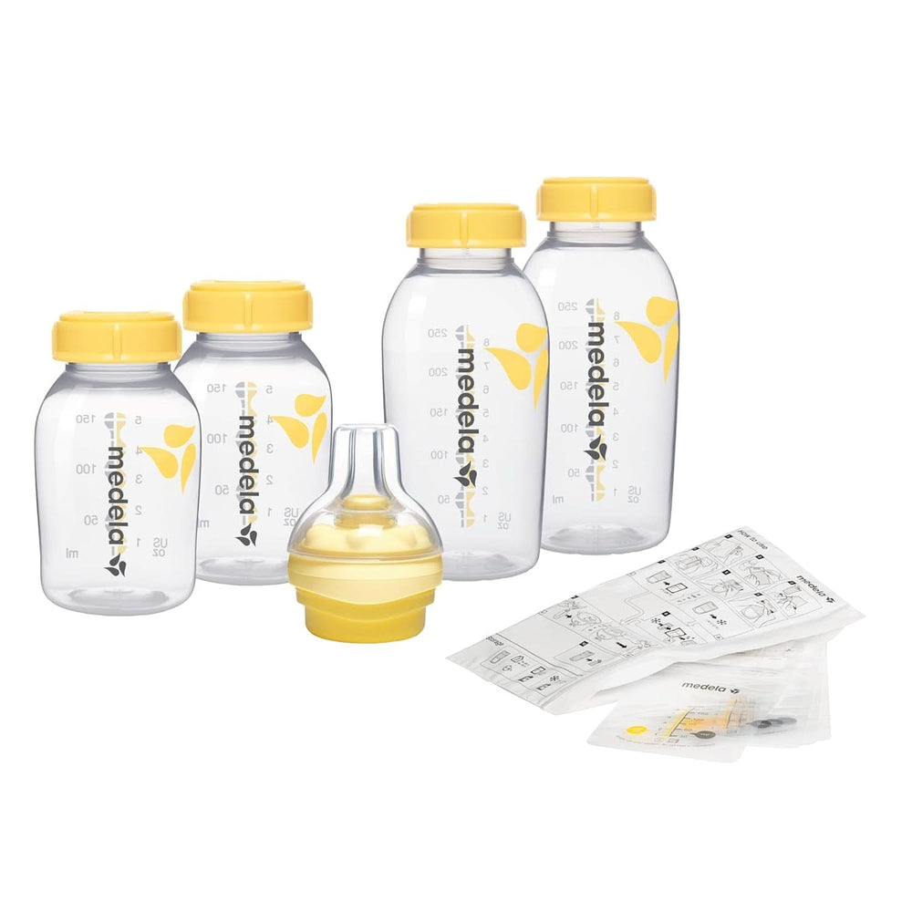Medela Store & Feed Set | Muttermilch-Aufbewahrungsflaschen, Calma-Sauger, Muttermilchbeutel | Ohne BPA Zubehör Essen und Stillen Bebe Naty Shop