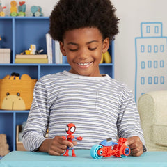 SPIDEY und SEINE FANTASTISCHEN FREUNDE Marvel Spidey Motorradfigur Spielzeug für Jungen und Mädchen ab 3 Jahren Actionfiguren Naty Shop