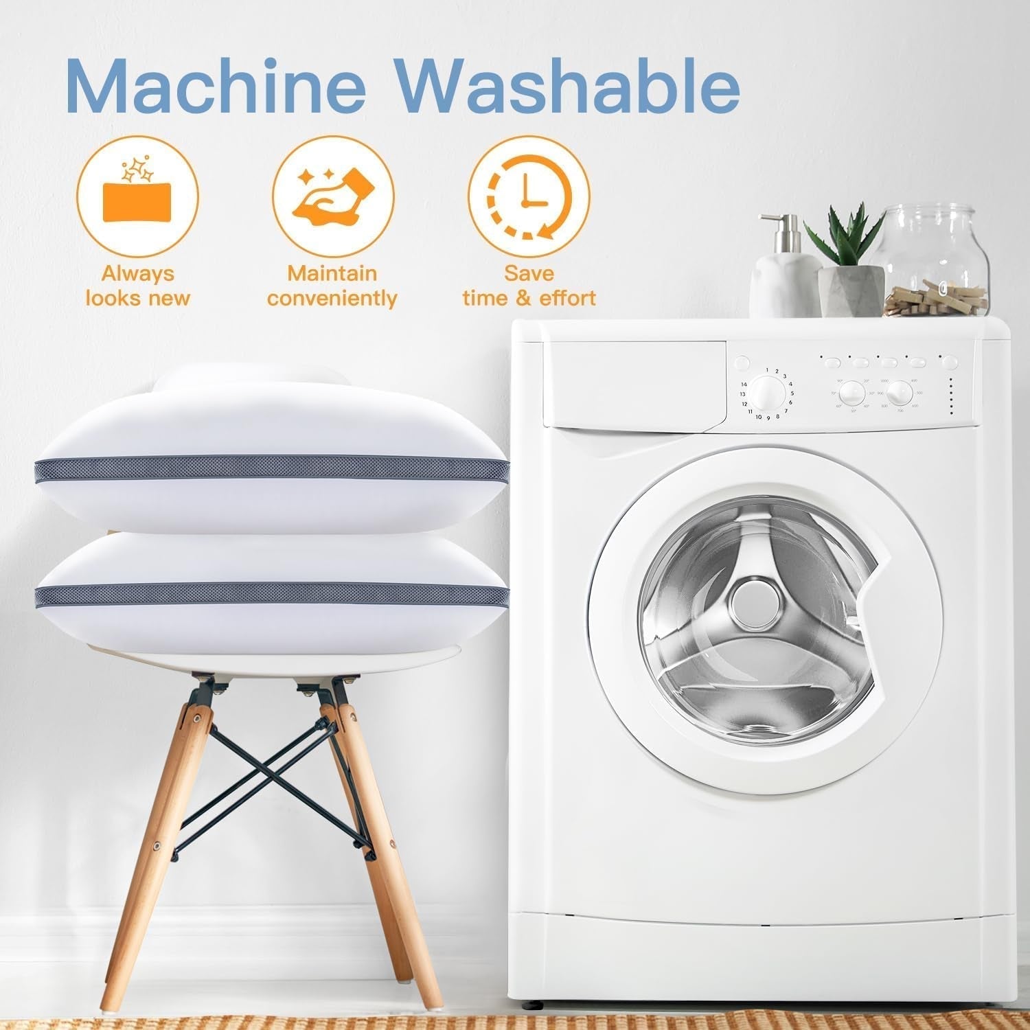 Pernă Maxzzz, pernă de lux, calitate hotelieră, pernă moale pentru dormit cu o parte din plasă respirabilă, pernă de pat elastică, pernă de susținere, umplutură din microfibră alternativă cu puf (dimensiune standard), 2 bucăți Perne standard Naty Shop