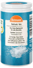 Ostmann Gewürze - Speisesalz | Feines Speisesalz zum Nachsalzen | Mit praktischem Streuaufsatz | Natürliche Inhaltsstoffe | 90 g in der Streudose