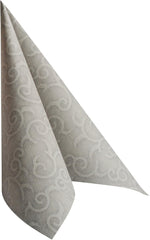Papstar, 50 șervețele "ROYAL Collection" 1/4-fold 40 Cm X 40 Cm gri "Casali", #84889 (pachet de 2)