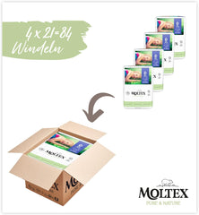 Pure & Nature Bio-Windeln, Größe 6 XL (17–28 kg), Monatsbox mit 84 Bio-Windeln