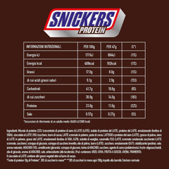 Snickers Chocolate Protein Bars – Reichhaltiger Geschmack mit Karamell, Haselnüssen und Nougat, Großpackung 18 x 47 g