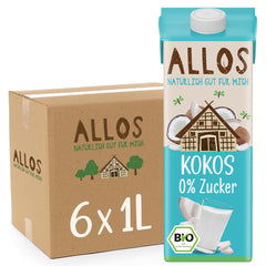 Allos Mandeldrink Zuckerfrei Mandel Natur Vegan Laktose 1L