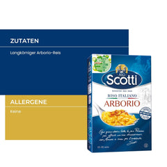 Arborio-Reis, extrafeiner Reis für Risotto, Reis aus Italien, Kochzeit 15-18 Minuten, 1 kg