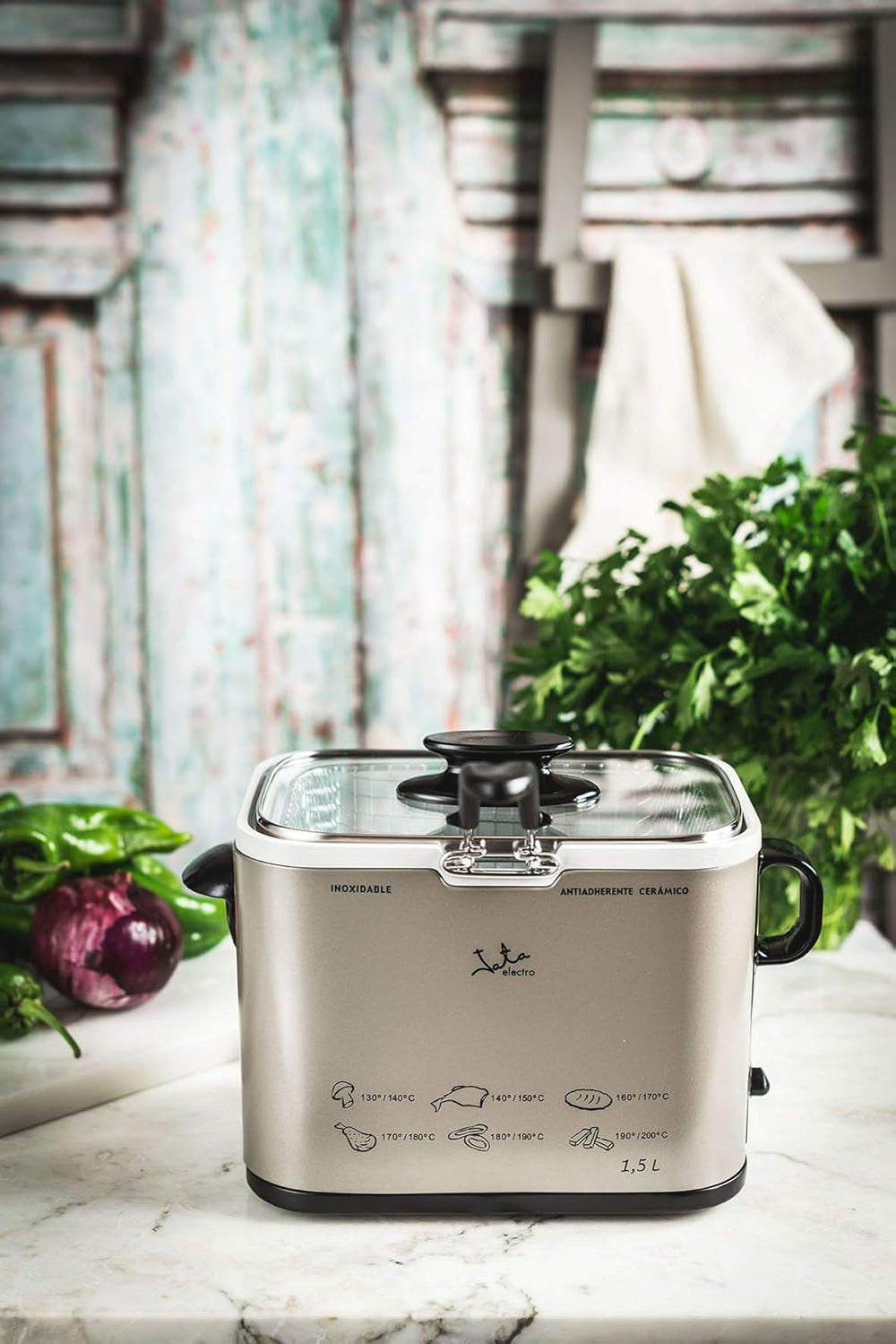 Tamaño FR326E – Fritteuse, 1000 Watt, 1,3 Liter Naty Shop Appliances