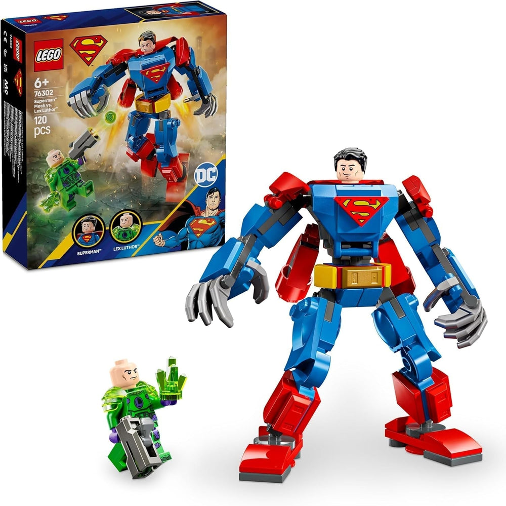 LEGO DC Superman Mech Vs. Lex Luthor – Superhelden-Spielzeug mit 2 Minifiguren – baubare Actionfigur mit beweglichen Armen, Beinen und Fingern – Geschenk für Jungen und Mädchen ab 6 Jahren. 76302 Bausets. Besuchen Sie den LEGO-Store. Standardtitel