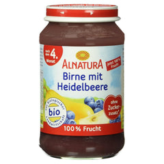 Bio-Birne mit Blaubeeren, nach 4 Monaten, 190g