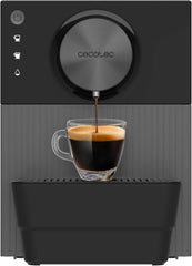 Espressor compact Cecotec Cremmaet Cube, 1350 W, sistem de presare 10 g, sistem de pre-infuzie, 19 bar, sistem thermoblock, 5 setări de măcinare, panou de control tactil