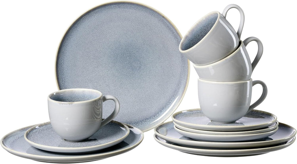 Serviciu de cafea Ritzenhoff & Breker Skagen Stone, 12 piese, gri-albastru