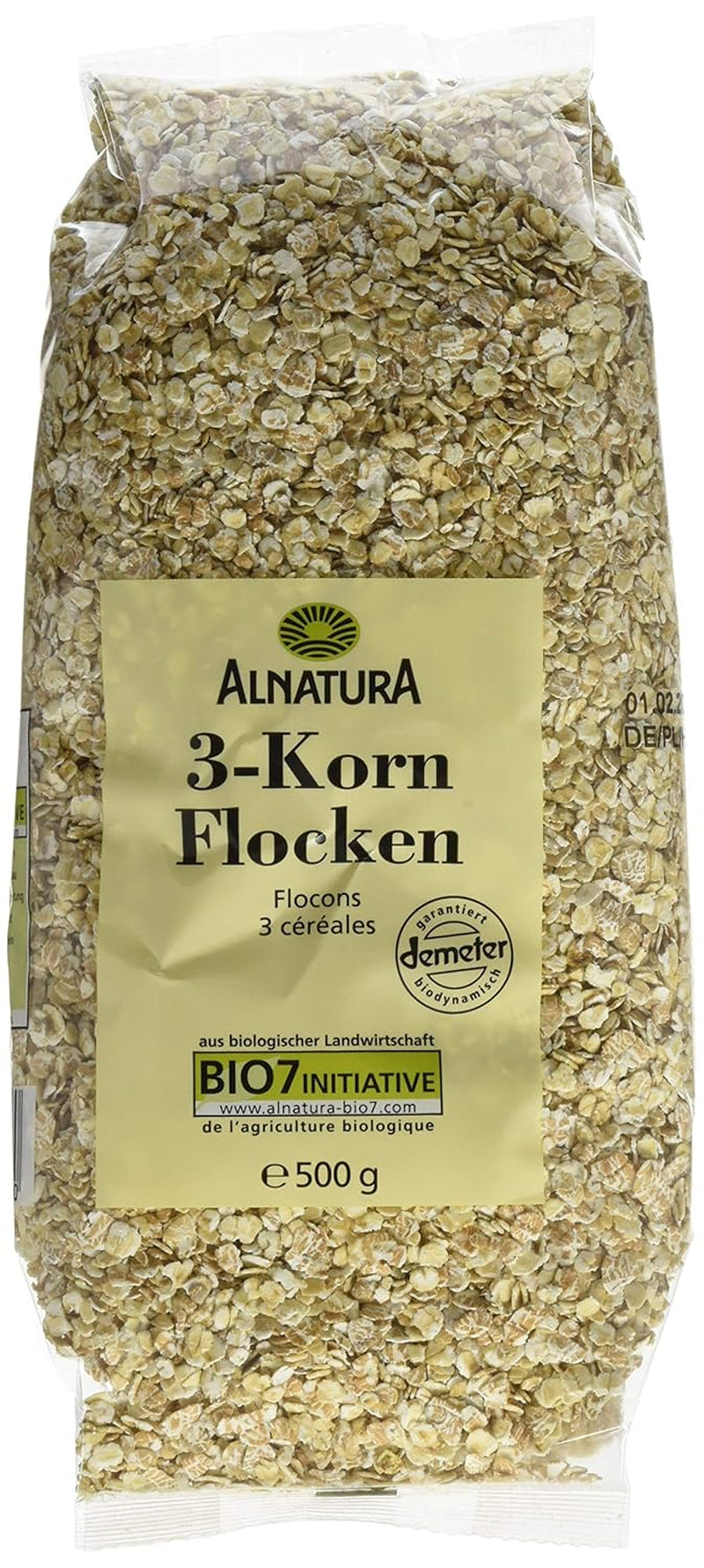 Bio 3-Korn Flocken, 500 G Cereale Naty Shop Default Title