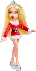 Bratz Very Merry Cloe – Modepuppe mit Echter Mode und Accessoires, Spezielles Weihnachtsthema, Festtagsverpackung, Niedliches Spielzeug für Mädchen, Rot